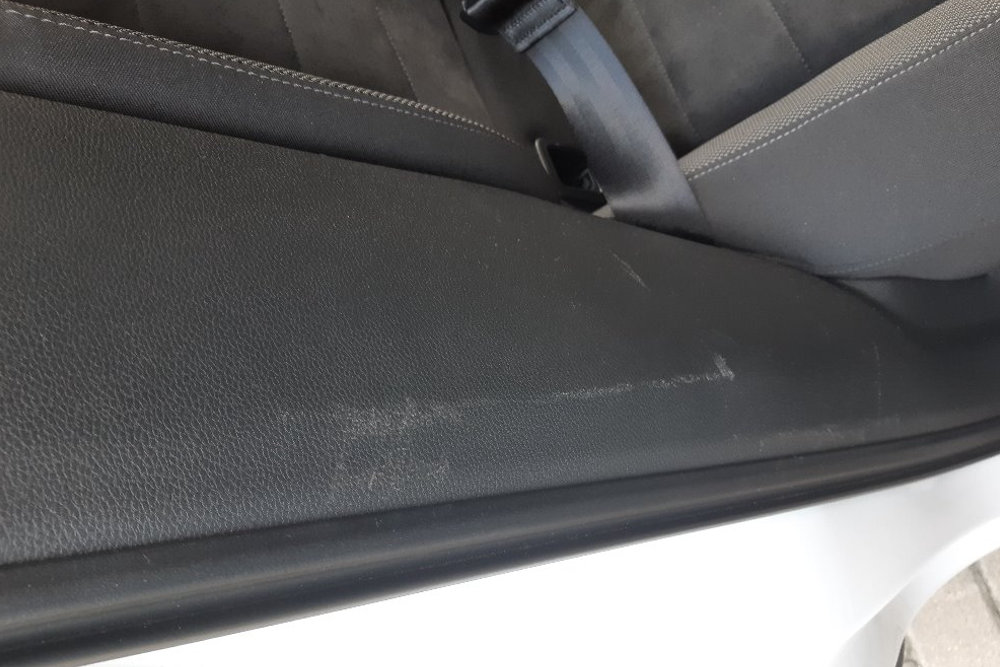 Photo gallery, repair of scratched plastic in the interior of the car