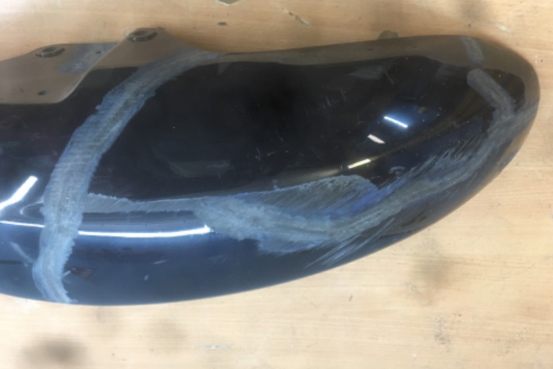 Photo gallery, motorcycle fender repair