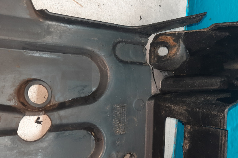 Photo gallery, repair of a footrest from a quad bike